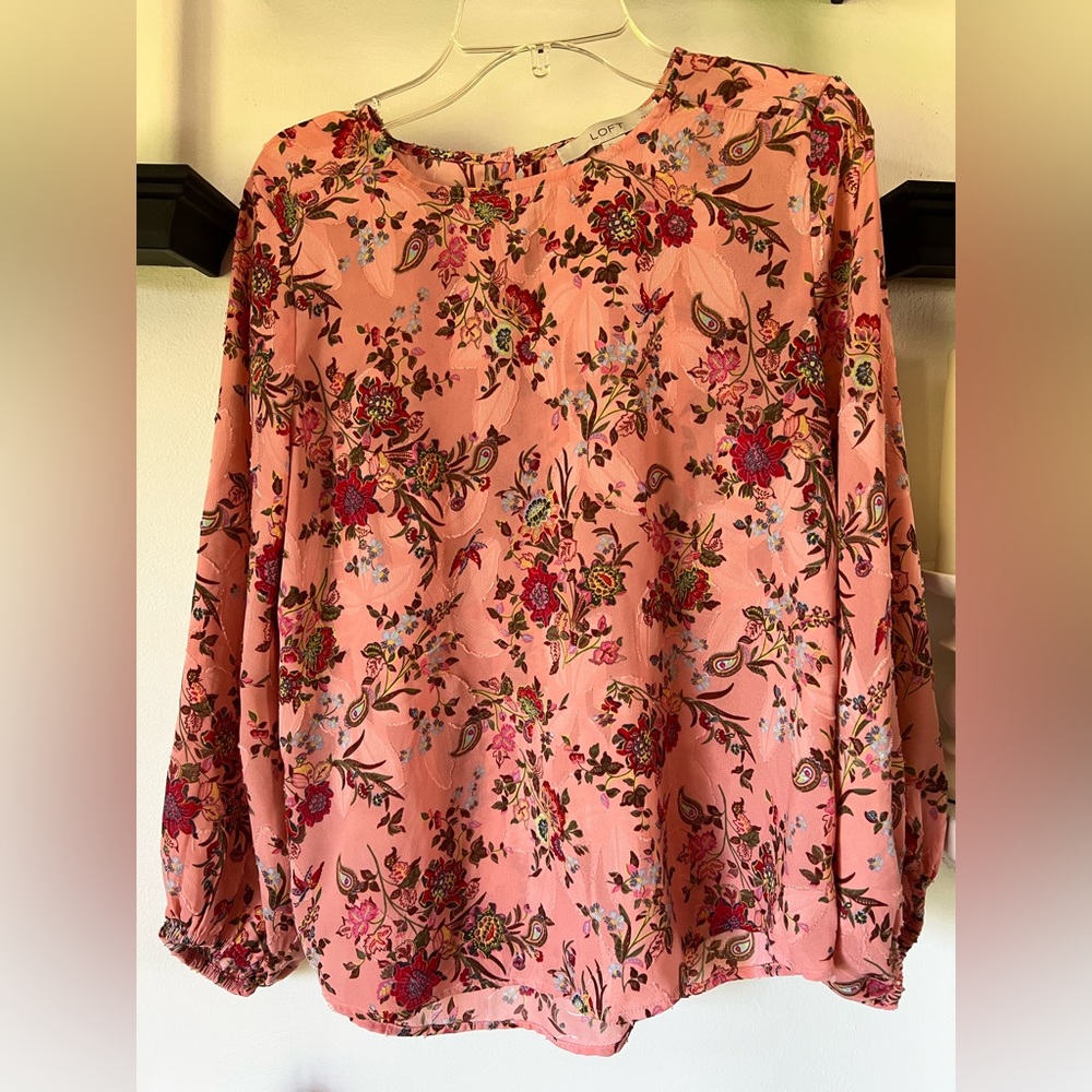 Loft size XSP blouse.  Pink in color